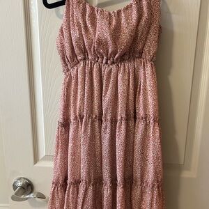 Amazon Pink Floral Mini Dress